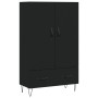 Aparador alto madera de ingeniería negro 69,5x31x115 cm de , Aparadores - Ref: Foro24-828229, Precio: 88,81 €, Descuento: %
