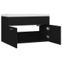 Black engineered wood cabinet with sink by vidaXL, bathroom vanities - Ref: Foro24-3070830, Price: 180,52 €, Discount: %