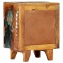 Mesita de noche tallada a mano madera reciclada 40x30x50 cm
