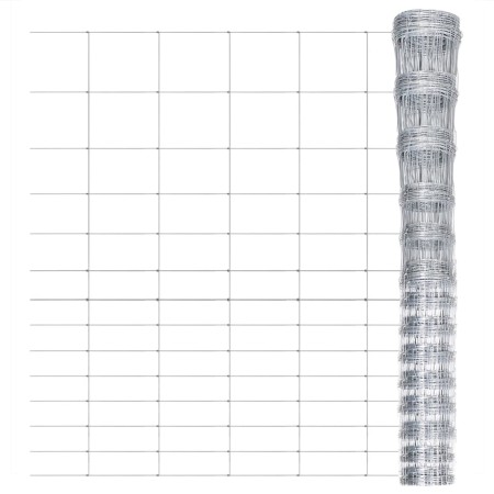 Valla de jardín de acero galvanizado plateado 50x1 m by , fence panels - Ref: Foro24-149499, Price: 89,32 €, Discount: %