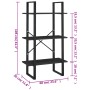 Estante almacenamiento madera maciza de pino negro 60x30x105 cm von , Bücherregale und Regale - Ref: Foro24-806516, Preis: 62...