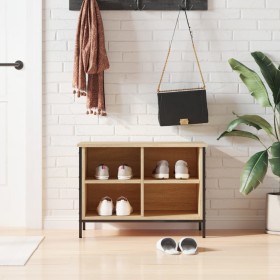 Zapatero madera de ingeniería roble Sonoma 69x35x50 cm de , Zapateros y organizadores de calzado - Ref: Foro24-831834, Precio...