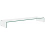 Soporte para TV/Elevador monitor cristal claro 120x30x13 cm von , TV-Möbel - Ref: Foro24-244133, Preis: 129,40 €, Rabatt: %