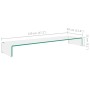 Soporte para TV/Elevador monitor cristal claro 120x30x13 cm von , TV-Möbel - Ref: Foro24-244133, Preis: 129,40 €, Rabatt: %