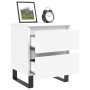 Mesitas de noche 2 uds madera de ingeniería blanco 40x35x50 cm by , Nightstands - Ref: Foro24-826893, Price: 102,72 €, Discou...