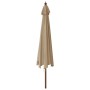 Sombrilla de jardín con poste de madera gris taupé 400x273 cm von , Sonnenschirme - Ref: Foro24-363178, Preis: 140,58 €, Raba...