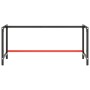 Estructura banco de trabajo metal negro y rojo mate 180x57x79cm de , Patas para mesas - Ref: Foro24-151457, Precio: 87,27 €, ...