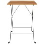 Mesa de cafetería plegable teca maciza y acero 55x54x71 cm von , Gartentische - Ref: Foro24-319978, Preis: 65,97 €, Rabatt: %