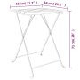 Mesa de cafetería plegable teca maciza y acero 55x54x71 cm von , Gartentische - Ref: Foro24-319978, Preis: 65,97 €, Rabatt: %