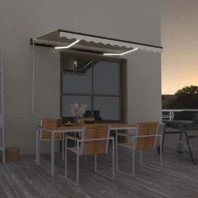 Manuell ausfahrbare Markise mit cremefarbener LED 350x250 cm von vidaXL, Markisen - Ref: Foro24-3069082, Preis: 432,53 €, Rab...