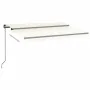 Manual retractable awning with cream-colored LED 350x250 cm by vidaXL, Awnings - Ref: Foro24-3069082, Price: 432,53 €, Discou...