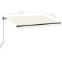 Manuell ausfahrbare Markise mit cremefarbener LED 350x250 cm von vidaXL, Markisen - Ref: Foro24-3069082, Preis: 415,76 €, Rab...
