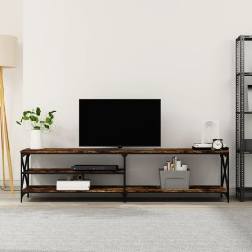 Mueble TV metal madera contrachapada roble ahumado 200x40x50 cm von , TV-Möbel - Ref: Foro24-826741, Preis: 95,61 €, Rabatt: %