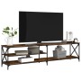 Mueble TV metal madera contrachapada roble ahumado 200x40x50 cm von , TV-Möbel - Ref: Foro24-826741, Preis: 95,61 €, Rabatt: %
