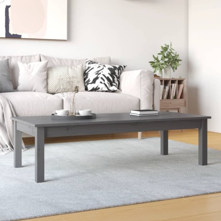 Mesa de centro de madera maciza de pino gris 110x50x30 cm by , Coffee table - Ref: Foro24-814236, Price: 74,09 €, Discount: %