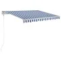 Blau-weiße automatisch einziehbare Markise 300x250 cm von vidaXL, Markisen - Ref: Foro24-3068866, Preis: 315,73 €, Rabatt: %
