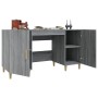 Escritorio de madera contrachapada gris Sonoma 140x50x75 cm de , Escritorios - Ref: Foro24-817550, Precio: 115,07 €, Descuent...