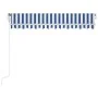 Blau-weiße automatisch einziehbare Markise 300x250 cm von vidaXL, Markisen - Ref: Foro24-3068866, Preis: 315,73 €, Rabatt: %