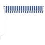 Blau-weiße automatisch einziehbare Markise 300x250 cm von vidaXL, Markisen - Ref: Foro24-3068866, Preis: 285,17 €, Rabatt: %
