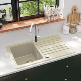 Fregadero de cocina de granito con un seno beige von , Sinkt - Ref: Foro24-144849, Preis: 190,35 €, Rabatt: %