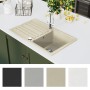 Fregadero de cocina de granito con un seno beige by , Sinks - Ref: Foro24-144849, Price: 182,76 €, Discount: %