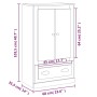 Aparador de madera contrachapada marrón roble 60x35,5x103,5 cm de , Aparadores - Ref: Foro24-816303, Precio: 102,32 €, Descue...