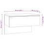 Mesita de noche de pared gris Sonoma de , Mesitas de noche - Ref: Foro24-816942, Precio: 40,69 €
