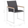 Sillas de jardín 2 unidades textilene y acero inoxidable gris von , Gartenstühle - Ref: Foro24-46517, Preis: 178,72 €, Rabatt: %