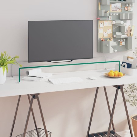 Soporte para TV/Elevador monitor cristal claro 100x30x13 cm von , TV-Möbel - Ref: Foro24-244131, Preis: 121,48 €, Rabatt: %