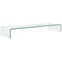 Soporte para TV/Elevador monitor cristal claro 100x30x13 cm von , TV-Möbel - Ref: Foro24-244131, Preis: 121,48 €, Rabatt: %