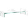 Soporte para TV/Elevador monitor cristal claro 100x30x13 cm von , TV-Möbel - Ref: Foro24-244131, Preis: 121,48 €, Rabatt: %