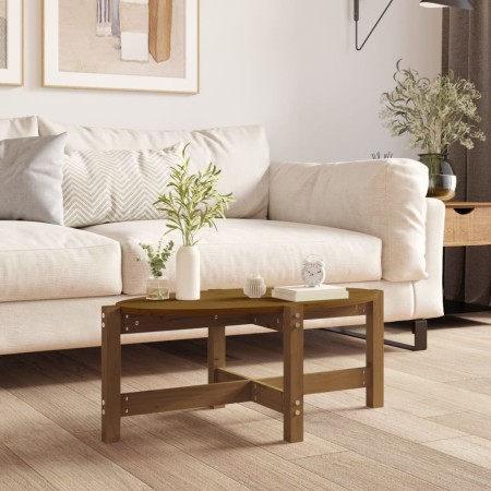 Mesa de centro madera maciza de pino marrón miel 87x48x35 cm by , Coffee table - Ref: Foro24-822325, Price: 36,91 €, Discount: %