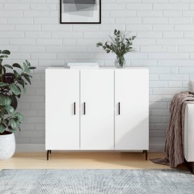 Aparador de madera de ingeniería blanco 90x34x80 cm de , Aparadores - Ref: Foro24-828124, Precio: 114,74 €, Descuento: %