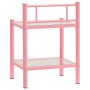 Mesitas de noche 2 unidades metal y vidrio rosa y transparente de , Mesitas de noche - Ref: Foro24-325095, Precio: 59,25 €, D...