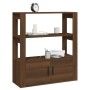 Aparador de madera contrachapada marrón roble 80x30x90 cm de , Aparadores - Ref: Foro24-819467, Precio: 70,48 €, Descuento: %