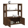 Aparador de madera contrachapada marrón roble 80x30x90 cm de , Aparadores - Ref: Foro24-819467, Precio: 70,48 €, Descuento: %