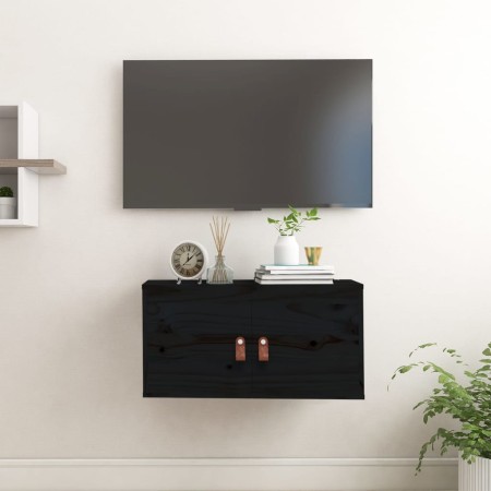 Armario de pared de madera maciza de pino negro 60x30x30 cm von , Regale und Regale - Ref: Foro24-818373, Preis: 77,54 €, Rab...