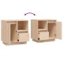 Mesitas de noche 2 uds madera maciza de pino 50x34x50 cm de , Mesitas de noche - Ref: Foro24-814480, Precio: 103,15 €, Descue...