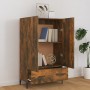 Aparador de madera contrachapada roble ahumado 70x31x115 cm by , Sideboards - Ref: Foro24-817474, Price: 86,25 €, Discount: %