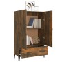 Aparador de madera contrachapada roble ahumado 70x31x115 cm by , Sideboards - Ref: Foro24-817474, Price: 86,25 €, Discount: %