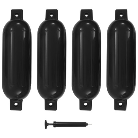 Parachoques para barco 4 unidades PVC negro 51x14 cm de , Atracada y anclaje - Ref: Foro24-92381, Precio: 70,17 €, Descuento: %