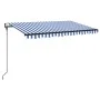 Automatische Markise LED-Windsensor blau und weiß 400x300 cm von vidaXL, Markisen - Ref: Foro24-3069111, Preis: 575,72 €, Rab...