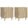 Mesitas de noche 2 uds madera contrachapada color roble Sonoma by , Nightstands - Ref: Foro24-812049, Price: 67,59 €, Discoun...
