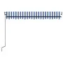 Automatische Markise LED-Windsensor blau und weiß 400x300 cm von vidaXL, Markisen - Ref: Foro24-3069111, Preis: 575,72 €, Rab...