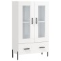 Aparador alto madera de ingeniería blanco brillo 69,5x31x115 cm by , Sideboards - Ref: Foro24-828310, Price: 105,79 €, Discou...