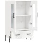 Aparador alto madera de ingeniería blanco brillo 69,5x31x115 cm by , Sideboards - Ref: Foro24-828310, Price: 105,79 €, Discou...