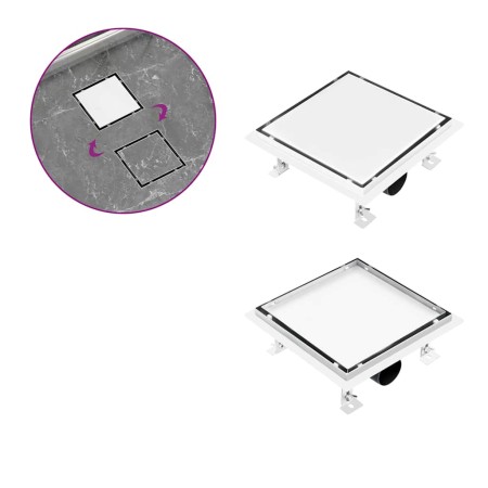 Desagüe de ducha cubierta inserción suelo acero inox. 23x23 cm by , Drains - Ref: Foro24-145995, Price: 49,88 €, Discount: %