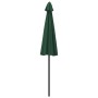 Sombrilla de jardín con palo de aluminio verde 270 cm