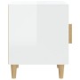 Mesita de noche madera contrachapada blanco brillante de , Mesitas de noche - Ref: Foro24-812054, Precio: 41,41 €, Descuento: %