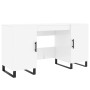 Escritorio madera contrachapada blanco brillante 140x50x75 cm de , Escritorios - Ref: Foro24-829574, Precio: 146,45 €, Descue...